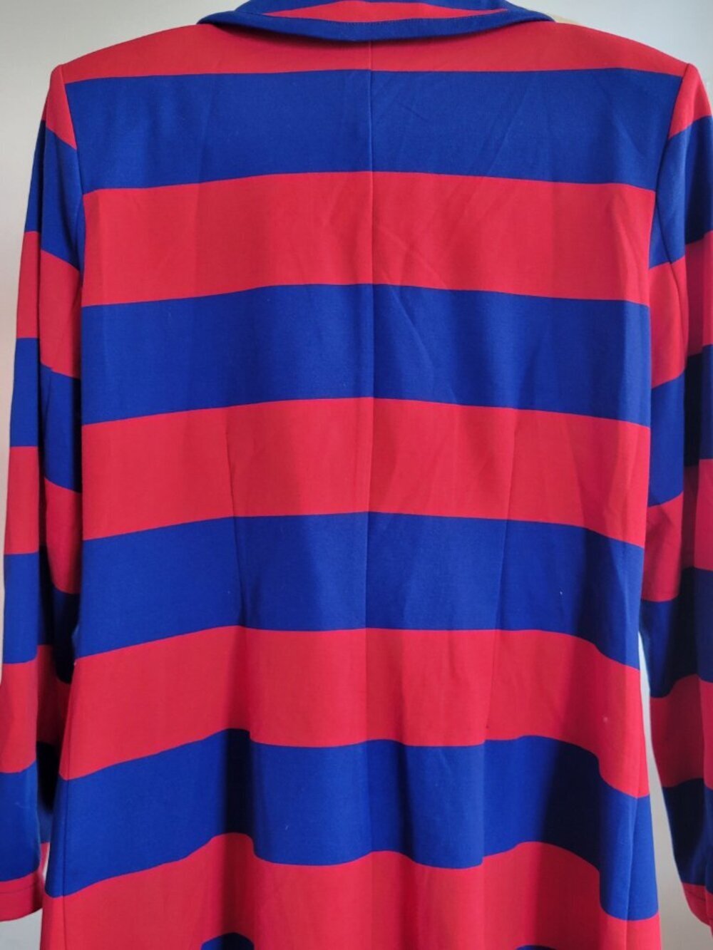 New York & Company Red & Blue Striped Blazer Dress - Picture 5 of 16